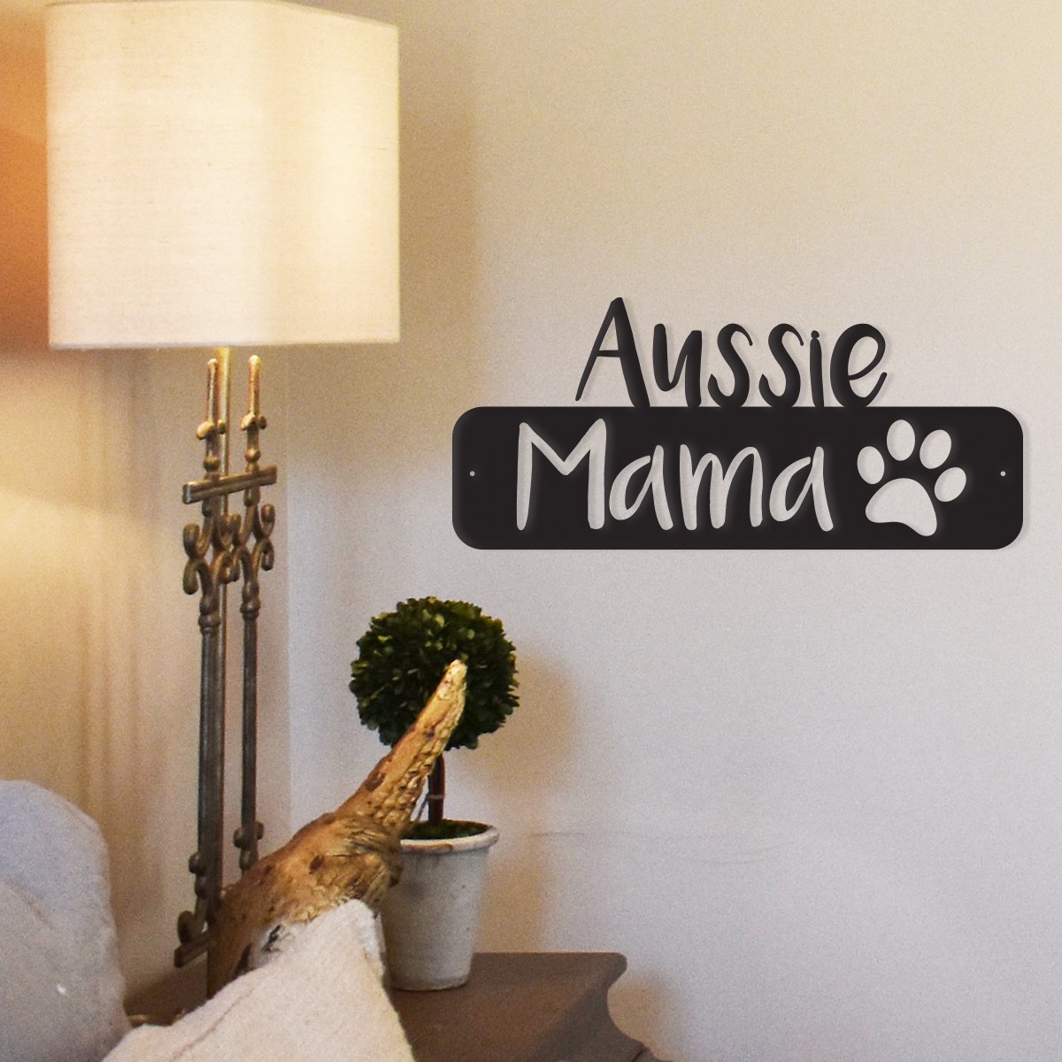 Completely Customisable Dog Mama Metal Wall Art