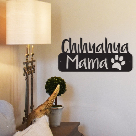 Completely Customisable Dog Mama Metal Wall Art