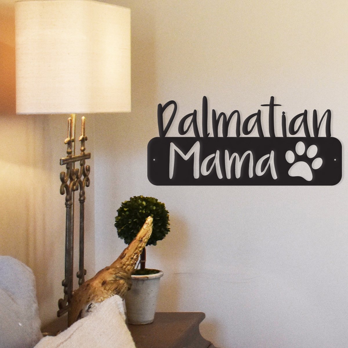 Completely Customisable Dog Mama Metal Wall Art