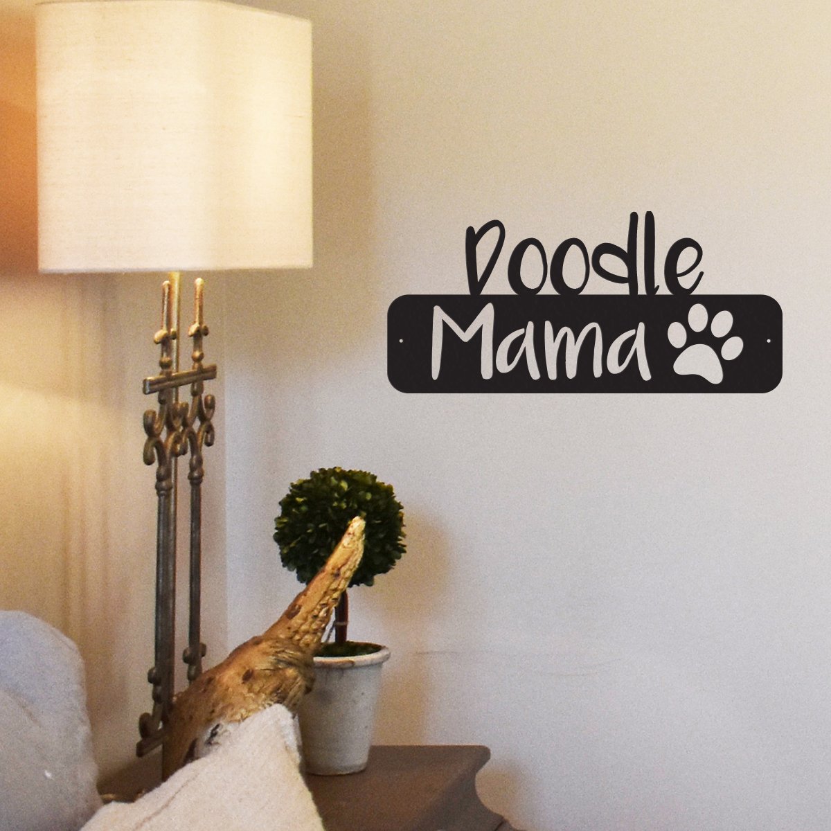 Completely Customisable Dog Mama Metal Wall Art