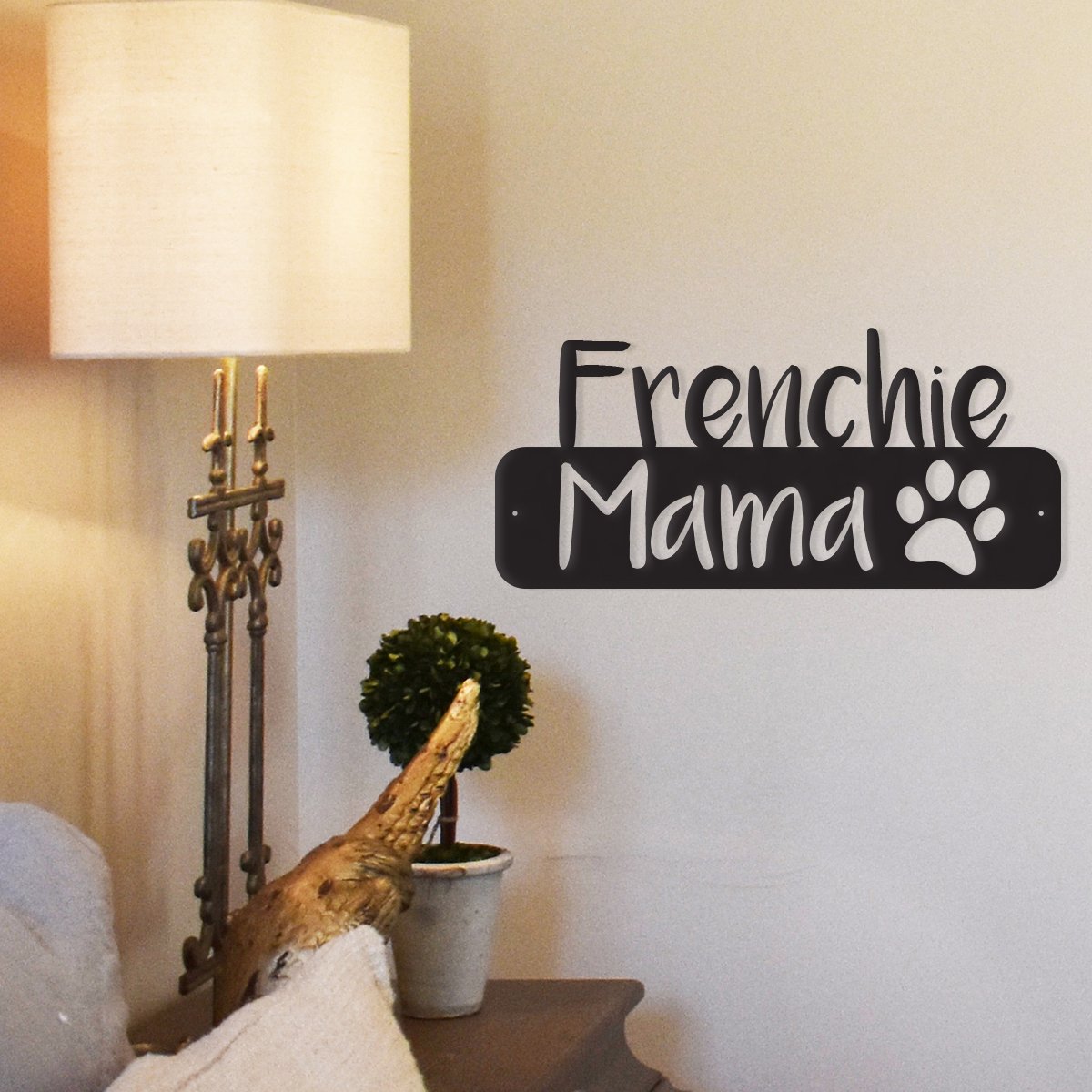 Completely Customisable Dog Mama Metal Wall Art