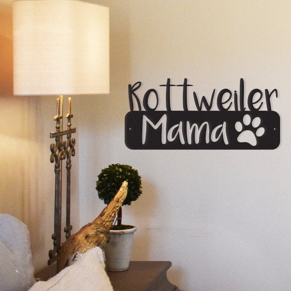 Completely Customisable Dog Mama Metal Wall Art